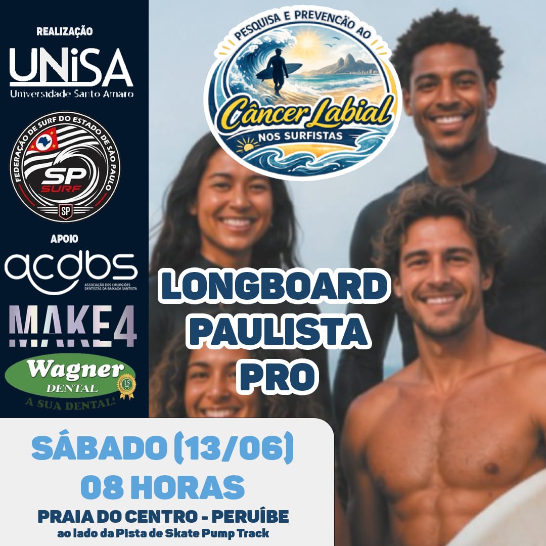 ACDBS apoia nova Pesquisa de Prevenção ao Câncer Labial agora voltado aos surfistas em parceria com a Unisa e Federação de Surf do Estado de SP