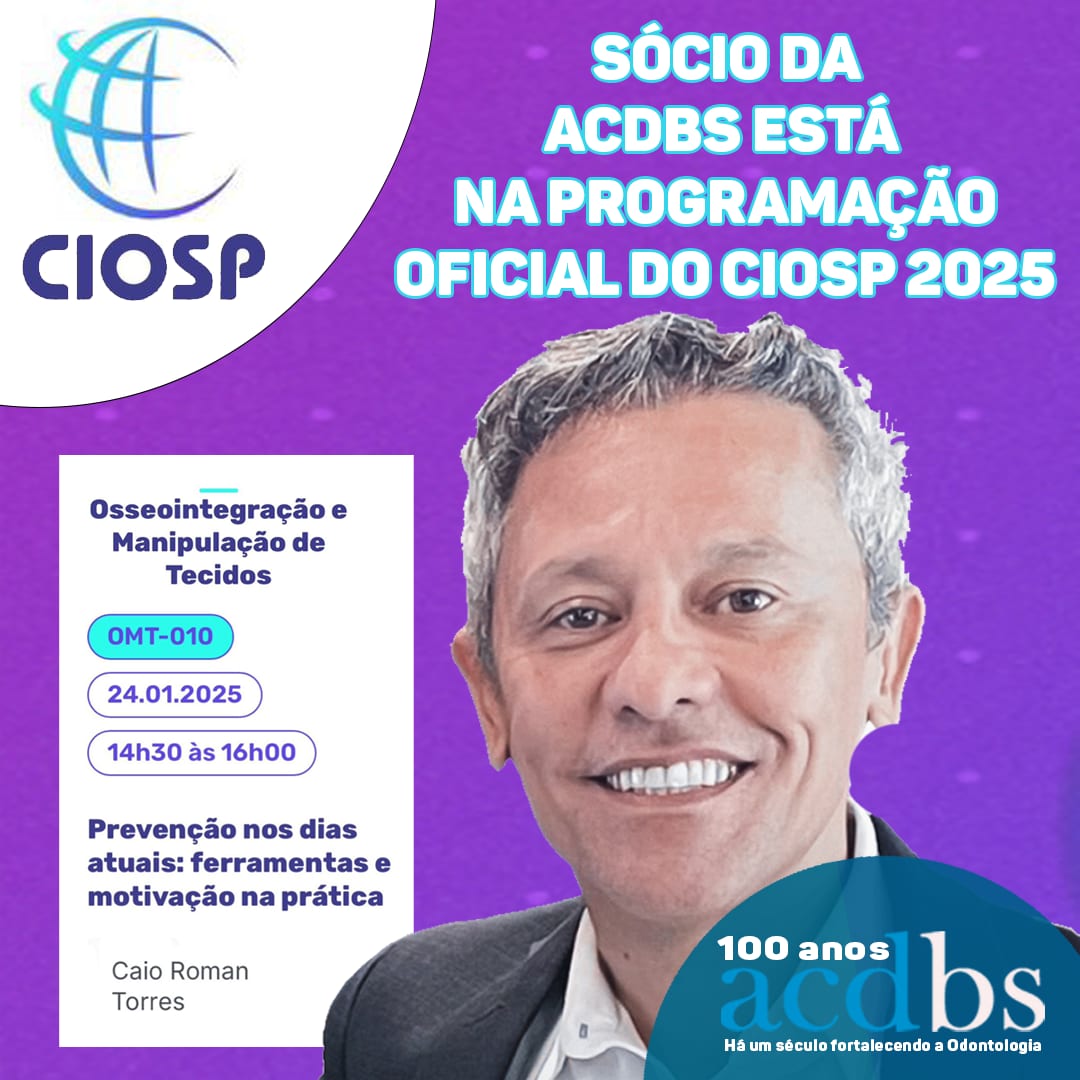 Associado da ACDBS, Dr. Caio Roman Torres ministra curso na programação oficial do CIOSP