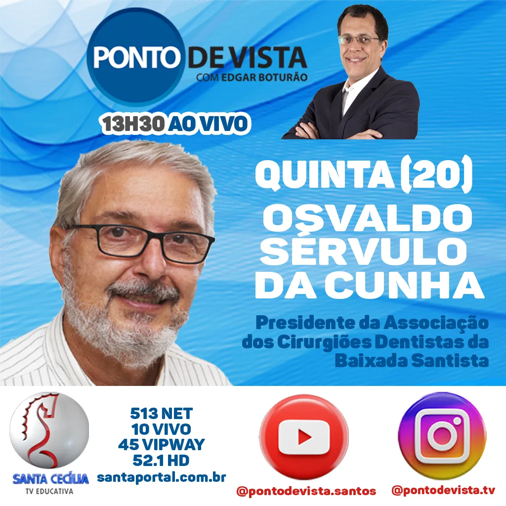 Presidente da ACDBS, Dr. Osvaldo Sérvulo da Cunha, participa do Ponto de Vista com Edgar Boturão para divulgar os 100 anos da Entidade e do Carnaval Liberal