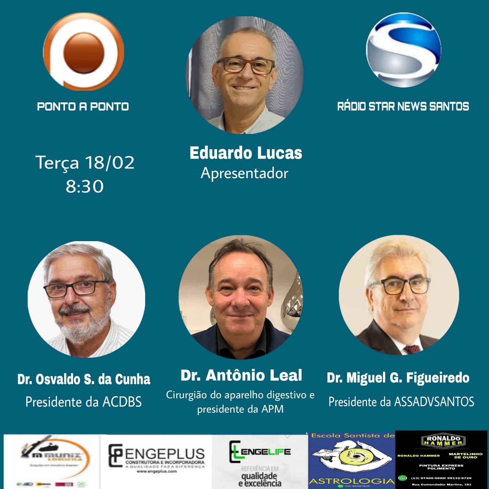 Presidente da ACDBS participa do Ponto a Ponto da Rádio Star News para falar dos 100 anos da Entidade e do Carnaval Liberal